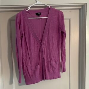 Alfani Pink Cardigan Sweater Lightweight Knit